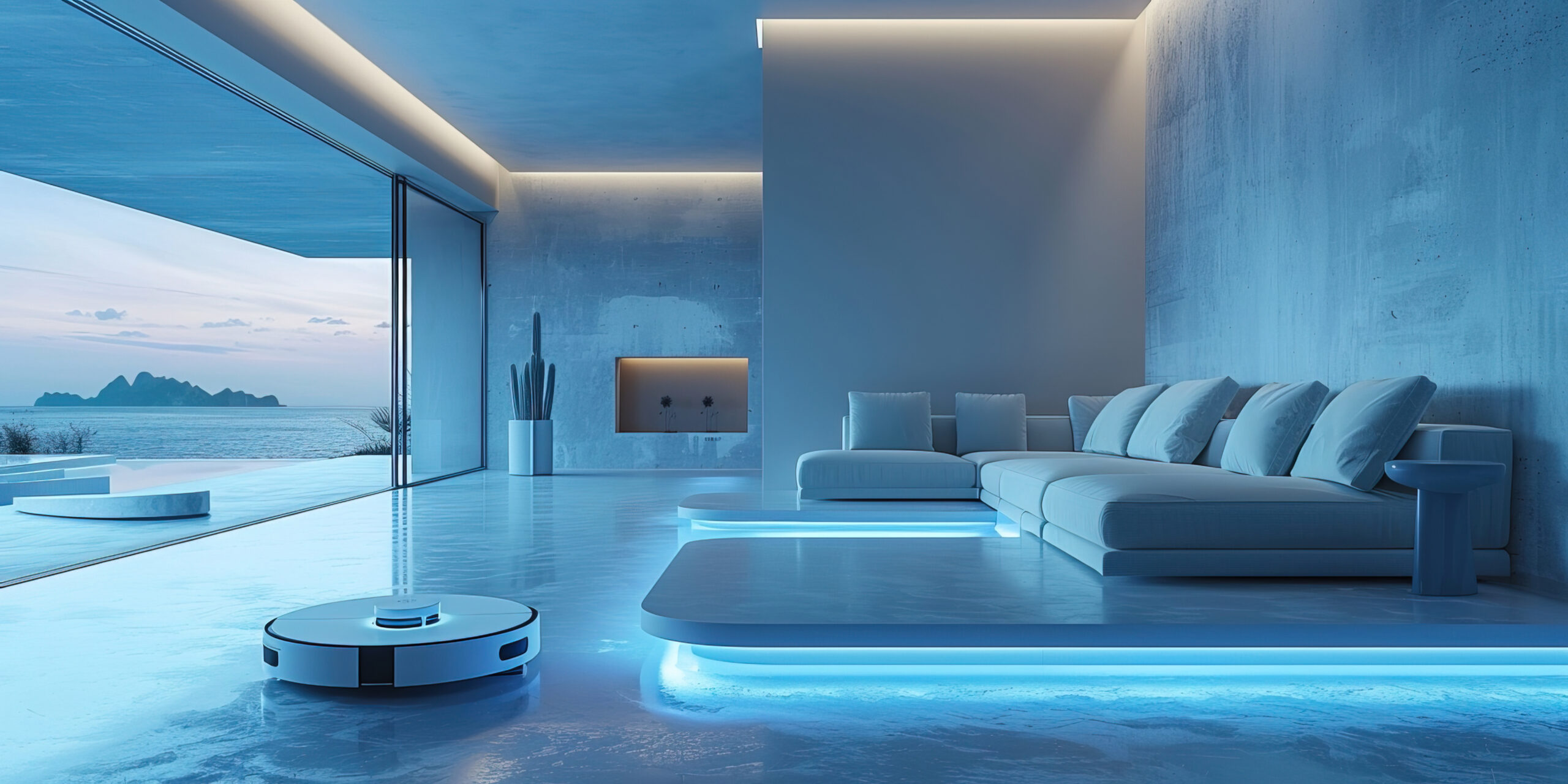 neon robot vacuum cleaner
